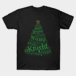 RPG Christmas Tree Word Art T-Shirt